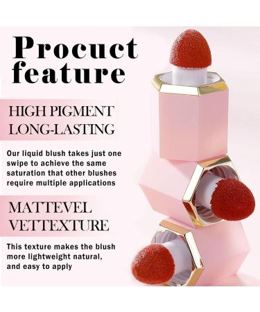 Cream Liquid Blush Soft Cream Blush for Cheeks Matte Creamy Blush Stick Long Lasting Waterproof Face Blushes Natural Blush Makeup-6#Chocolate - Buy Online on GoSupps.com
