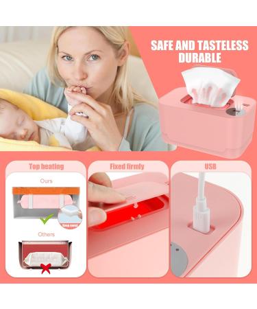 Abizarch Baby Wipe Warmer with LED Light 40-55 C Adjustable Baby Wipe Warmer Dispenser Portable Wipe Heater Warmer USB Powered Wet Wipes Warmer Diaper Wipe Warmer Keeps Wipes Warm and Moist for Baby N Pink - Buy Online on GoSupps.com