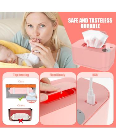 Adjustable Baby Wipe Warmer | USB Rechargeable | Prevent Dry Wipes | Pink - Buy Online on GoSupps.com