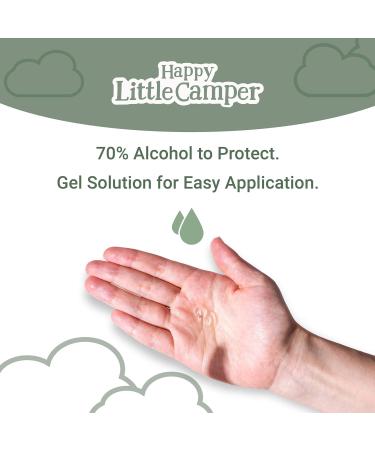 Happy Little Camper Hand Sanitizer - Lemon Zest Moisturizing Gel 70% Ethyl Alcohol Travel Size Made in USA - 24 Bottles (8 Fl Oz each - Buy Online on GoSupps.com
