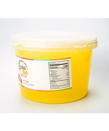 Boba Lish Popping Boba Pearls for Bubble Tea - 2.1kg | Lychee | Bursting Pearls Bubble | Real Fruit Juice For Dessert Smoothie | 100% Vegan & Glutenfree No Artificial Colours - Buy Online on GoSupps.com