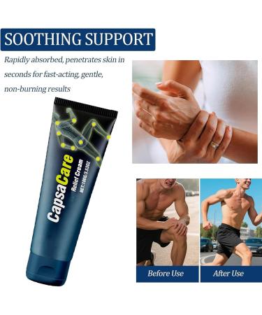 Bicotand CapsaCare Relief Cream - with Capsaicin & Arnica Menthol Muscle & Joint Cream Soothing Massage Gel for Feet Hands Legs and Waist 1 PCS - Buy Online on GoSupps.com