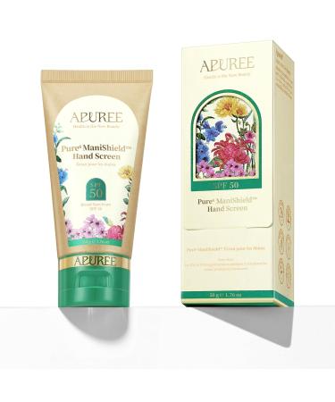 APUREE U V Nail Lamp Hand Screen: Hand Sunscreen SPF 50+/PA++++| UV Lights Protection Cream| Fragrance-Free & Hypoallergic Formula| For Nail Salon Home Use| Vegan & Cruelty Free| Deep Hydrate Moisture