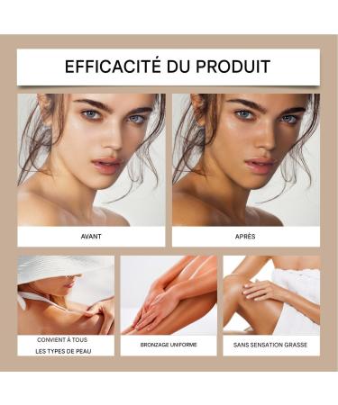 Gouttes Autobronzantes Sans Soleil - 60ml Gouttes Autobronzantes Absorber Produit | Bronzant Visage & Corps clat Naturel Hommes Femmes Types de Peau S che Sensible - Buy Online on GoSupps.com