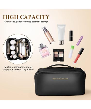 Aucuu Premium PU Cosmetic Travel Bag | Large Capacity & Waterproof Organizer for Women | Portable & Multifunctional Zipper Bag - Buy Online on GoSupps.com