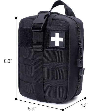 Honestptner Molle Pouch - Durable 600D Nylon Tactical Medical Pouch (Black) - Rip-Away EMT First Aid Bag - Buy Online on GoSupps.com