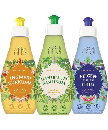 FIT Ginger & Turmeric Dishwashing Detergent - Biodegradable Vegan & Sustainable | 400ml - Buy Online on GoSupps.com