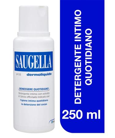 Saugella Dermoliquid Intimate Hygiene Detergent 250 ml | Gentle & Effective Cleanser for Personal Care Buy Internationally - Buy Online on GoSupps.com
