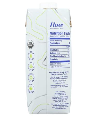 Flow Water Organic Cucumber Mint Spring Water - Refreshing Hydration 16.9 Fl Oz - Buy Online on GoSupps.com