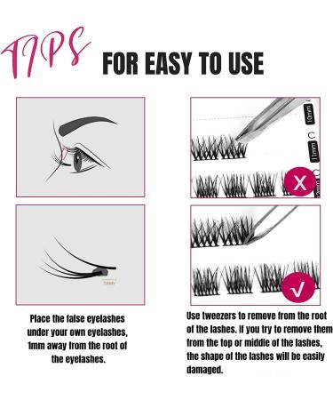 45 Cluster Individual False Eyelashes Extension Kit with Glue - DIY Wispy Fluffy Lash Clusters for Reusable Natural Soft Look - C CC D Curl 10-16MM - i-45 Clusters - Buy Online on GoSupps.com