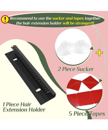 Slinsmei Black Hair Extensions Holder - Secures Extra Wide Wefts | 11.6 Inch Professional Styling Tool for Beaded & Hand Tied Wefts | Pack of 1 - Buy Online on GoSupps.com