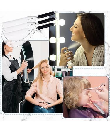 Noverlife 3PCS Barber Salon Face Shield with Sponge Handle - Reusable Clear Hair Spray Face Protector for Hairdressing & Makeup - Buy Online on GoSupps.com