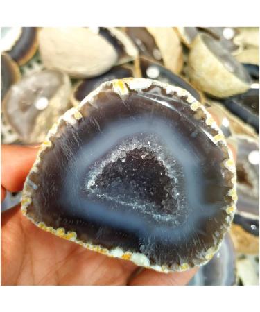 Natural Crystal Rough Natural Original Raw Agate Crystal Geode Cutting Hole Feng Shui Decor Stone Specimen Craft Collectibles yuebang (Size : 150-200g a Piece) - Buy Online on GoSupps.com