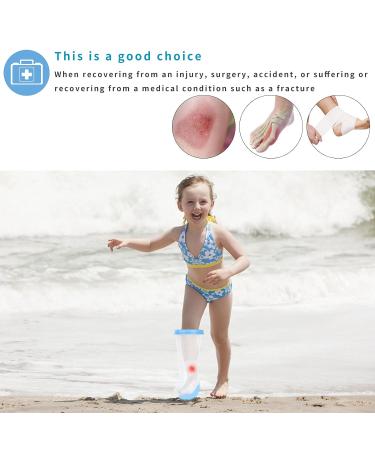 SUPERNIGHT Teen Waterproof Half Leg Cast Cover - Reusable Protector for Shower, Swimming, and Bathing - Watertight Bandage for Leg Wounds, Burns, Injuries - Anti-Slip Design - Buy Online on GoSupps.com