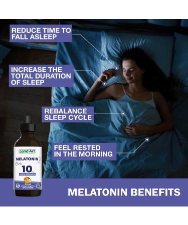 Melatonin 10mg - Fast Action - Sugar Free - Sleep Aid - Liquid - Maximum Absorption - Great Taste - Vegan - Gluten Free - Made in Canada (115ml) - Buy Online on GoSupps.com