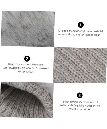Kisangel 3 Pairs Fur Boot Covers - Warm Shoe Socks & Cuffs for Women | Fluffy Acrylic Stumping - Buy Online on GoSupps.com