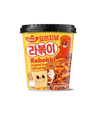 AND ASIA Delief Sweet Spicy Rabokki in Cup Korean Instant Noodles & Rice Cake OG ASIA 165 g