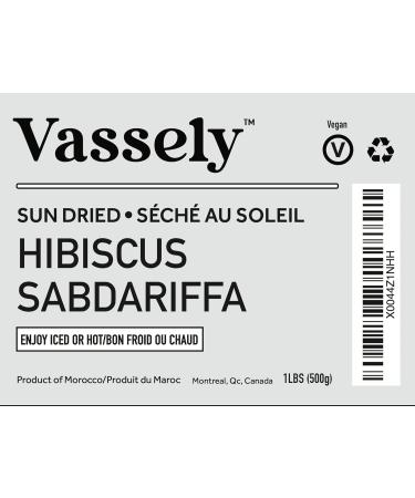 Vassely - Whole Hibiscus Tea Flowers Bulk 500g (1lbs) 250+ Servings Resealable Bag Agua de Jamaica Sorrel Bissap Sun-Dried Hibiscus Natural Vegan - Caffeine-Free - Infusion - Buy Online on GoSupps.com