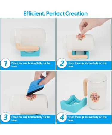 WIOR Cup Cradle for Tumbler Crafting with Silicone Holder and Felt Squeegee Tool - Perfect for Applying Vinyl Decals on Cups and Bottles - Buy Online on GoSupps.com