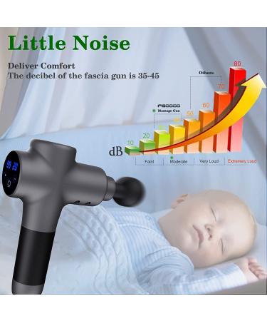 Massage Gun Deep Tissue 20 Speeds & 6 Interchangeable Heads Percussion Massager for Athletes Pain Relief - Space Gray - Buy Online on GoSupps.com