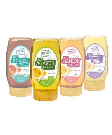 Immenhof Organic Agave Syrup - Pack of 5 (5 x 250ml) | Natural Sweetener for Healthy Living - Buy Online on GoSupps.com
