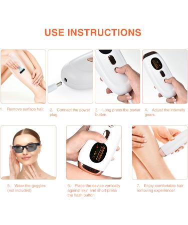 Yipoch IPL Hair Remover for Men & Women - Painless Full Body Laser System with 5 Intensity Levels | Permanent Hair Removal - Buy Online on GoSupps.com