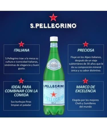 S. Pellegrino Natural Mineral Water with Gas 4 Packs of 6 x 50 cl 24 Bottles - Buy Online on GoSupps.com