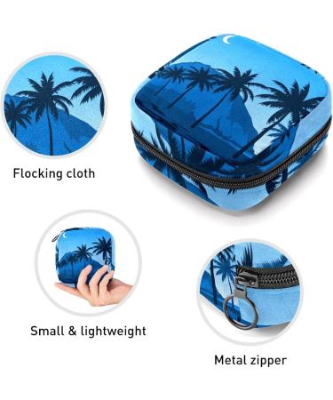 Women's Lift Storage Pocket Stillpad Keeper - Coconut Tree Pattern Portable Period Kit | Feminine Product Bag for Women & Girls - Buy Online on GoSupps.com