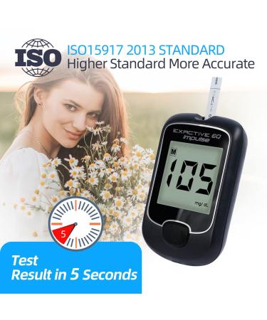 Blood Glucose Meter | Exactive EQ Diabetes Test Kit with 50 Test Strips | Accurate mg/dL Monitoring for Diabetes Management - Buy Online on GoSupps.com