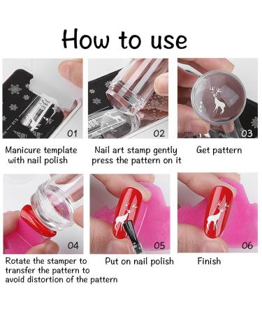 BESARME 4 in 1 Nail Art Stamper Set - Nail Art Tool with Silicone Heads and Scraper for DIY Nail Decor - Buy Online on GoSupps.com