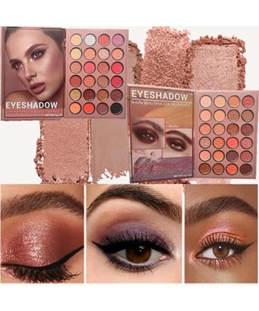 Multi-layered cosmetic set: complete 6-layer kit matte shimmer eyeshadow highlighter contour tray long-lasting pigmented powder beauty - Buy Online on GoSupps.com