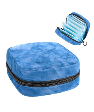 GIAPB Period Bag Sanitary Napkin Storage Bag Period Pouch Travel Makeup Bag Blue Natural Quartz Color1987