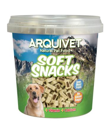Arquivet, Natural Soft Snacks in Bone Shape, Mix of Lamb and Rice Flavors, Dog Treats, Dog Treats, Dog Rewards and Treats, 800 g