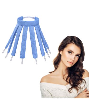 URAQT Heatless Curling Rod Headband Octopus Design No Heat Hair Curlers for Long Hair Soft Sleeping Overnight Silk Ribbon Hair Rollers Lazy Curler Set DIY Hair Styling Tools (Blue) - Buy Online on GoSupps.com