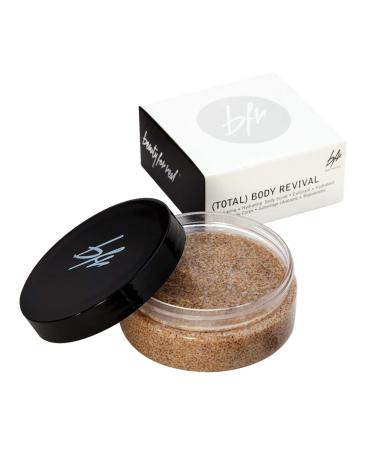 Beauty For Real (Total) Body Revival - Exfoliating Coffee Body Scrub - Softens Skin - With Raw Sugar & Organic Coffee - Light Scent of Sugar Guava & Nectarine - Made in the USA - 6.0 oz