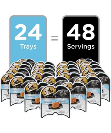 SHEBA Bistro Perfect PORTIONS Cat Food Wet Adult Pat Savoury Salmon & Tuna Entr e 75g Tray (24 Pack) Pat Salmon & Tuna Entr e 75 g (Pack of 24) - Buy Online on GoSupps.com