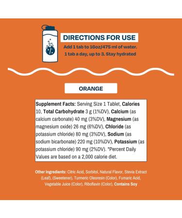 Drinklits Orange Daily Hydration Tablets - 4 Pack Bundle | Natural Flavor 0g Sugar Travel Essential - 40 Servings - Buy Online on GoSupps.com