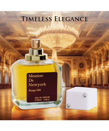 Mession de New York Rouge 540 Eau De Parfum for Men and Women - Saffron & jasmine as top notes - Base of Cedar & Fir Resin - Fragrance Choice for Daily Wear - Elegant 100ml Bottle with Suede Pouch - Buy Online on GoSupps.com
