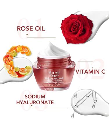 Whitening Face Cream - Dark Spot Corrector with Vitamin C & Sodium Hyaluronate | Brightening Day & Night Cream for Freckles & Sun Spots - Buy Online on GoSupps.com