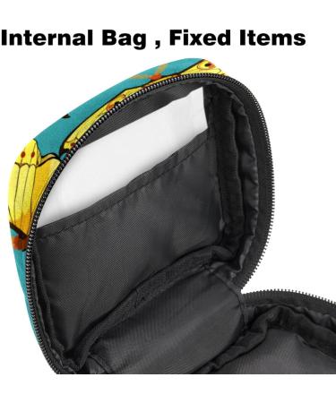 Shop Portable Women's Binding-Storage Bags | Menstrual Cup Pockets & Pads for Teen Girls - Stylish Yellow Butterfly & Turquoise Designs - Buy Online on GoSupps.com
