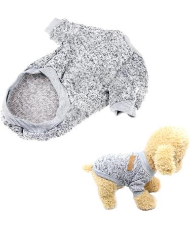 Cozy Gray Dog Sweater for Winter | Pet Clothing for Small & Medium Dogs | Warm Cat Sweater | XL Dog Clothes - Buy Online on GoSupps.com