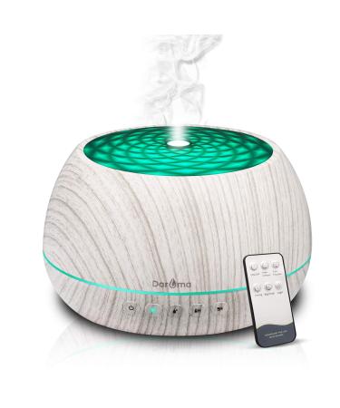 1000ml Essential Oil Diffuser,Daroma Aromatherapy Diffuser With Bluetooth Speaker,Remote Control Aromatherapy Ultrasonic Cool Mist Humidifier, 7 Color Unique Mood Lights & Waterless Auto-Off,WhiteWood