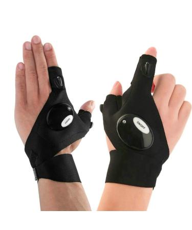 Gudoqi 1 pair of LED flashlight gloves Foreign gloves for repairing and working in dark places fishing camping and hiking - Buy Online on GoSupps.com