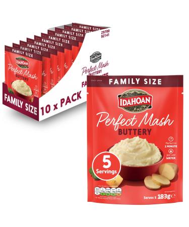 Idahoan Buttery Mash Instant Mash Family Pack Cooks in 1 Minute Pack of 10 x 183g - Buy Online on GoSupps.com