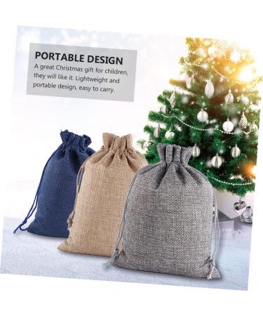 OATIPHO Santa Bags 1 Set Christmas Bag Candy Favor Bags Chrismas Bags Cotton and Linen Bag Christmas Tree 14X10X1cm Assorted Color 01 - Buy Online on GoSupps.com