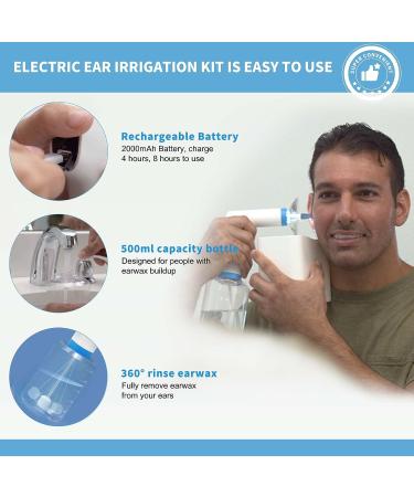 BOCOOLIFE Electric Ear Wax Removal Tool - Safe & Effective Ear Cleaner with 4 Pressure Settings for Adults - Includes Water Temperature Detector - Otoscope & Flushing System for Ear Care - Buy Online on GoSupps.com
