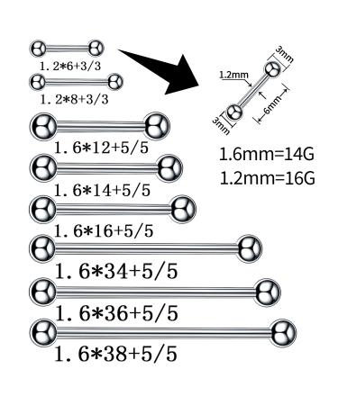 Tustrion 118PCS Stainless Steel Piercing Kit | 14G 16G Jewelry for Body Piercings - Ear, Nose, Lip, Nipple | Piercing Tools Included - Buy Online on GoSupps.com