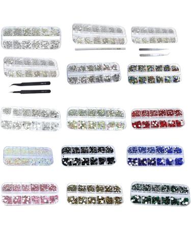 AUklOPVZZ Micro Nail Beads Crystal Rhinestones Professional Gravel Stone DIY Supplies Versatile Usages Eye-catching for Home Use 11color 1440 - Buy Online on GoSupps.com