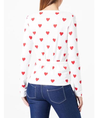 Petit Bateau Women's Wrap-Over S White Marshmallow / Red Terkuit - Buy Online on GoSupps.com