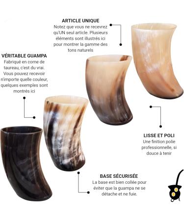 Gaucho Bruno - Kit de d marrage Terere | avec la Coupe de Guampa | Bombilla en acier inoxydable | Style paraguayen | Parfait pour terer Mate+bombilla - Buy Online on GoSupps.com